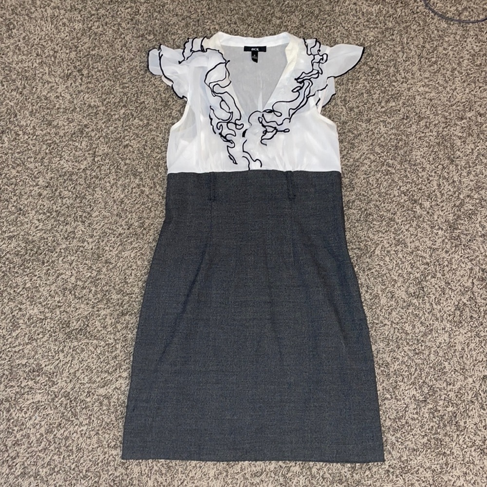 BCX White Ruffle Top Dress